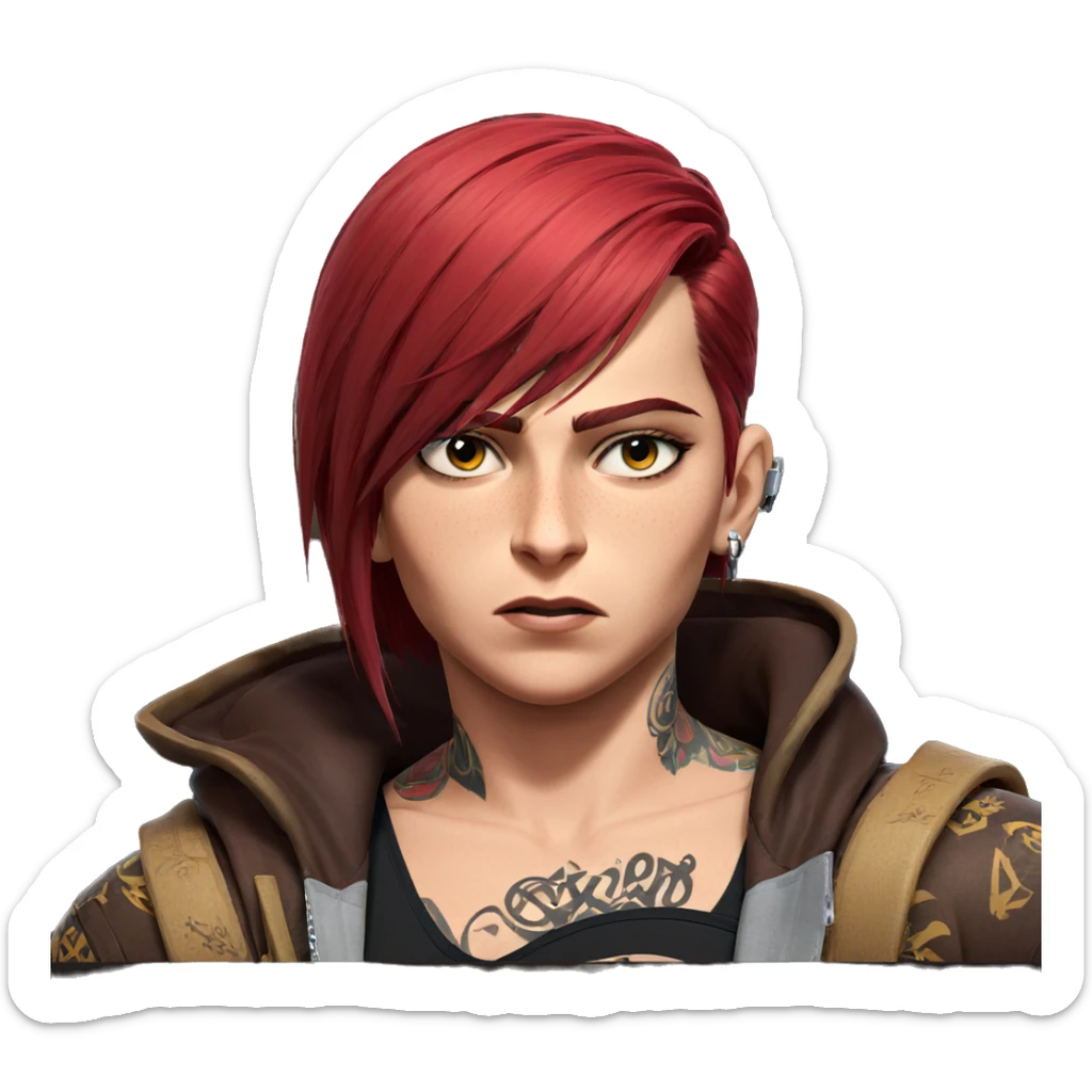 vi portrait with tattoos sticker