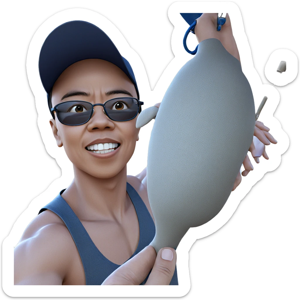 boy wearing hat outdoors sticker