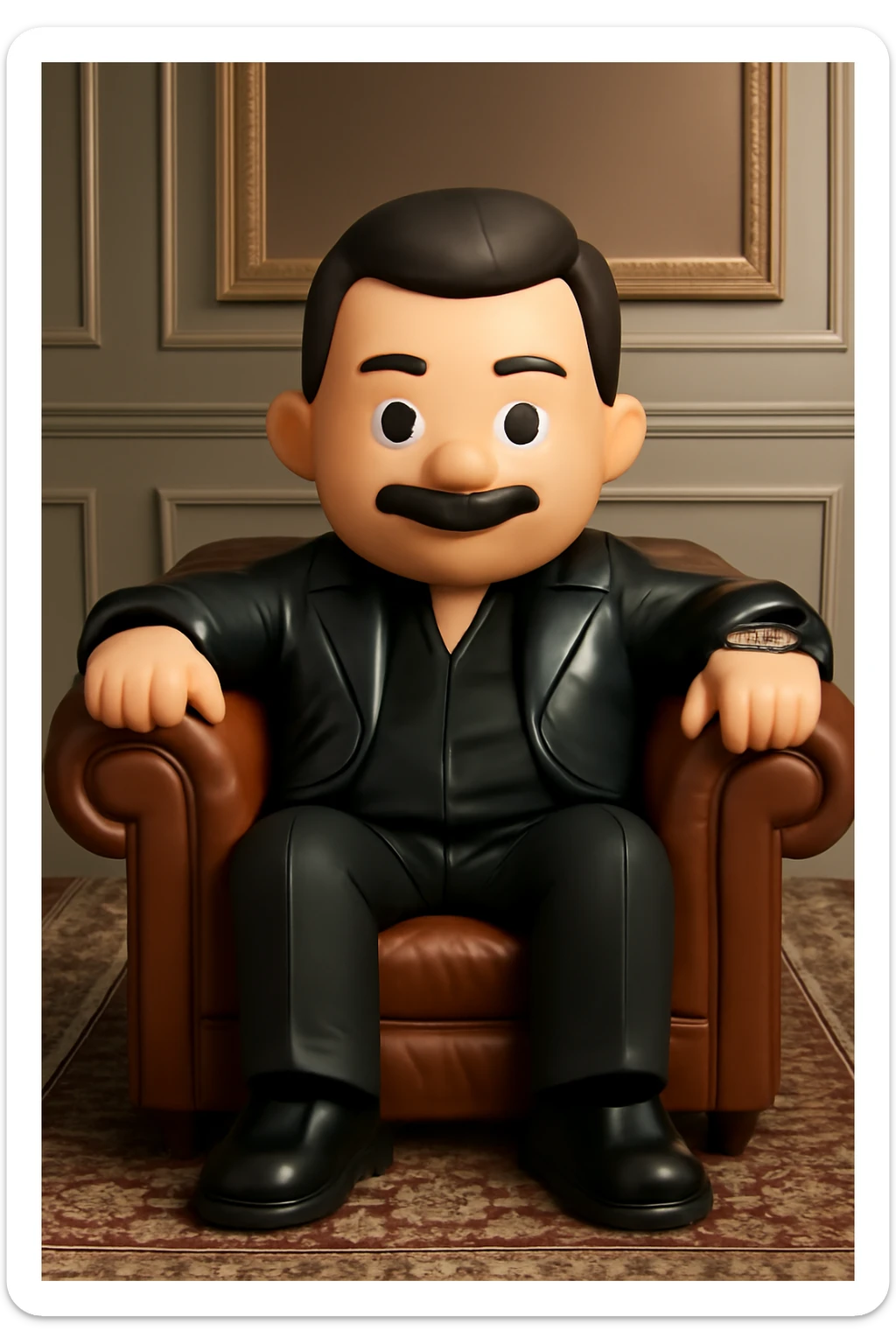 3D Apple style emoji version of the uploaded photo, keeping clothing, colors, pose, and background realistic, but with simplified emoji-style facial features (no realistic resemblance), smooth glossy textures, high-quality lighting sticker