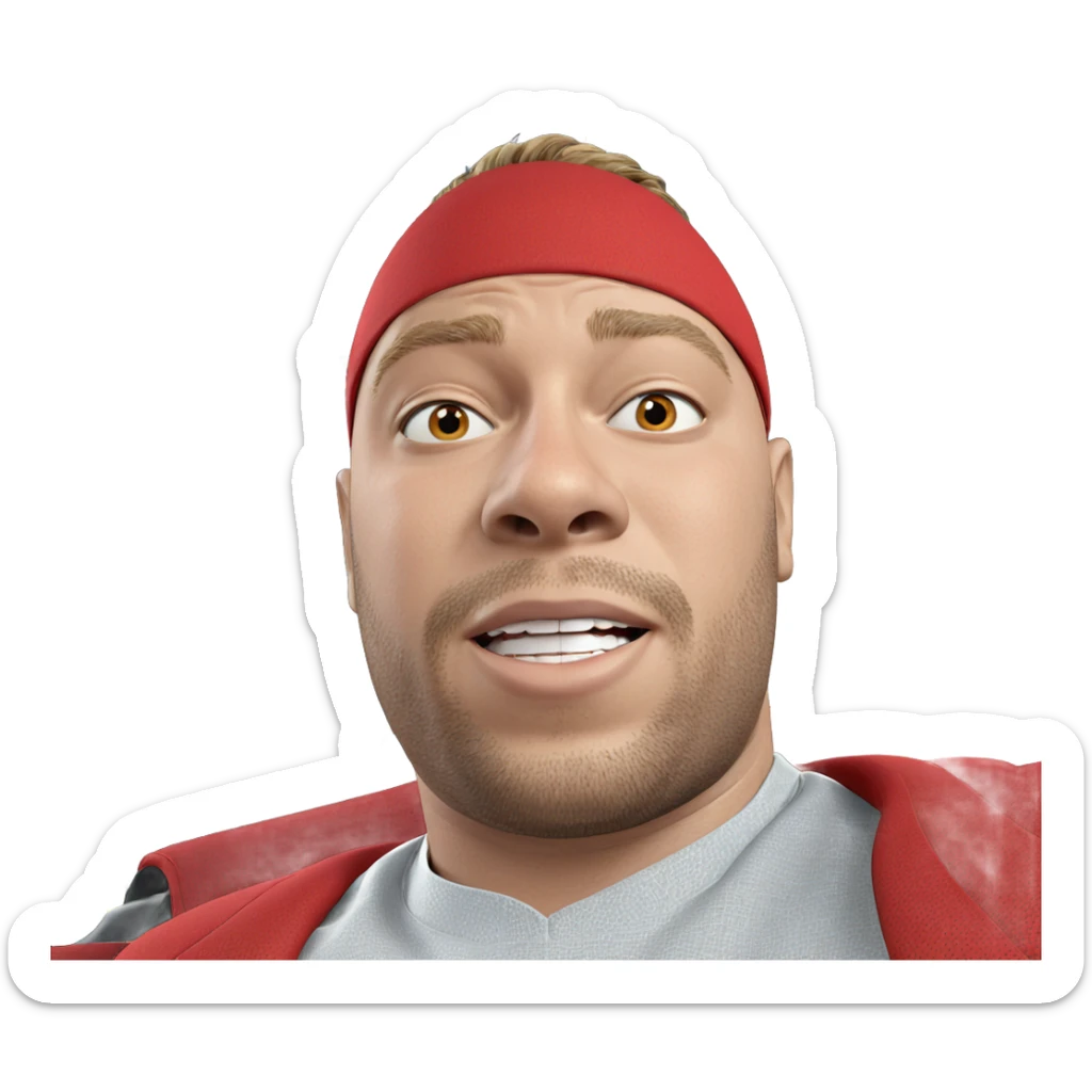 male portrait in car interior sticker