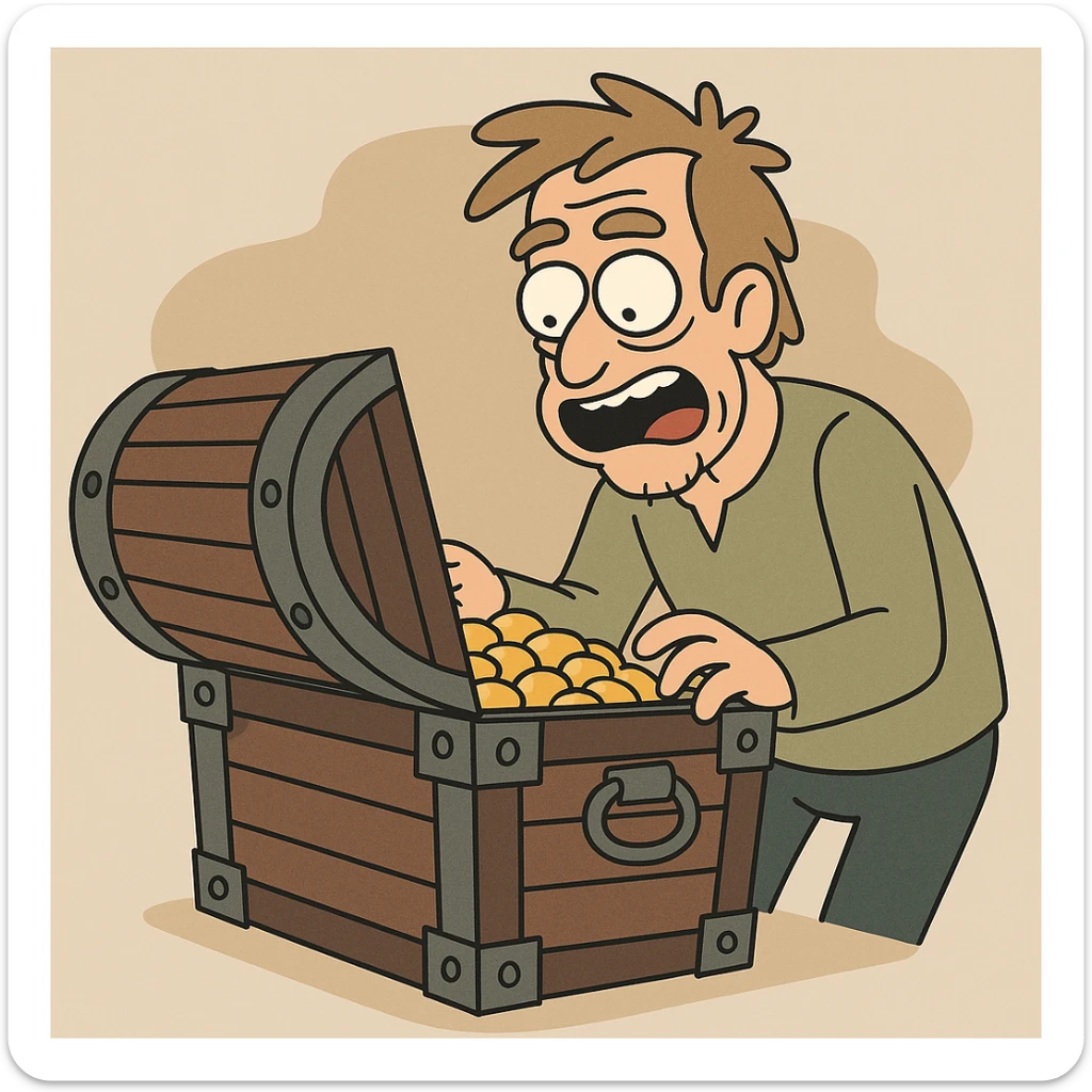 treasure chest sticker