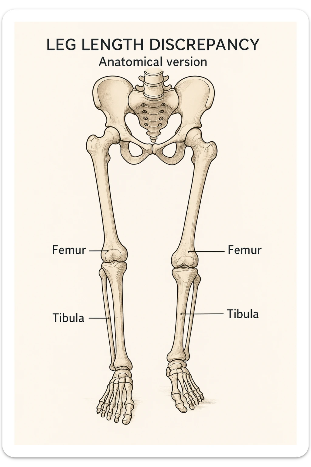 Dismetria versione anatomica sticker