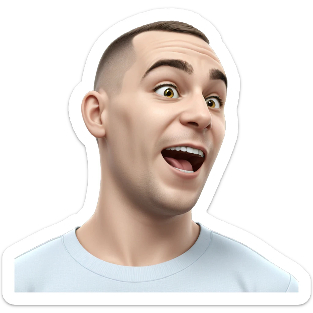 realistic portrait of a boy sticker