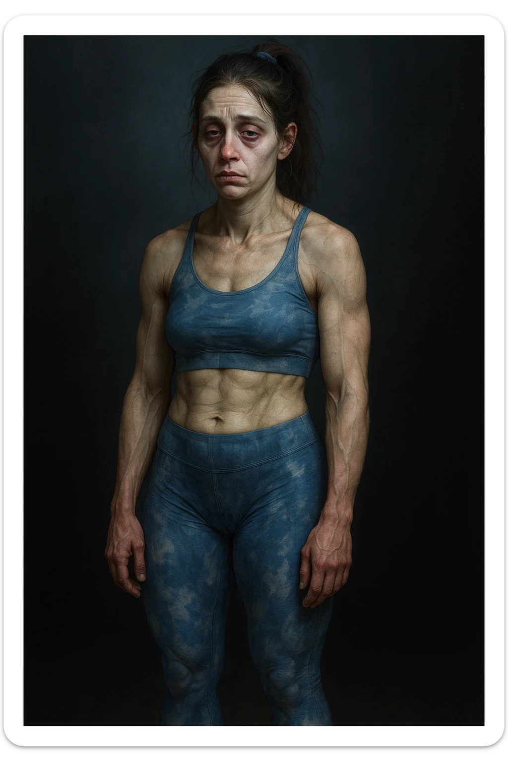 donna con insonnia frequenti in 3D realistica, donna stanca immagine anatomica sticker