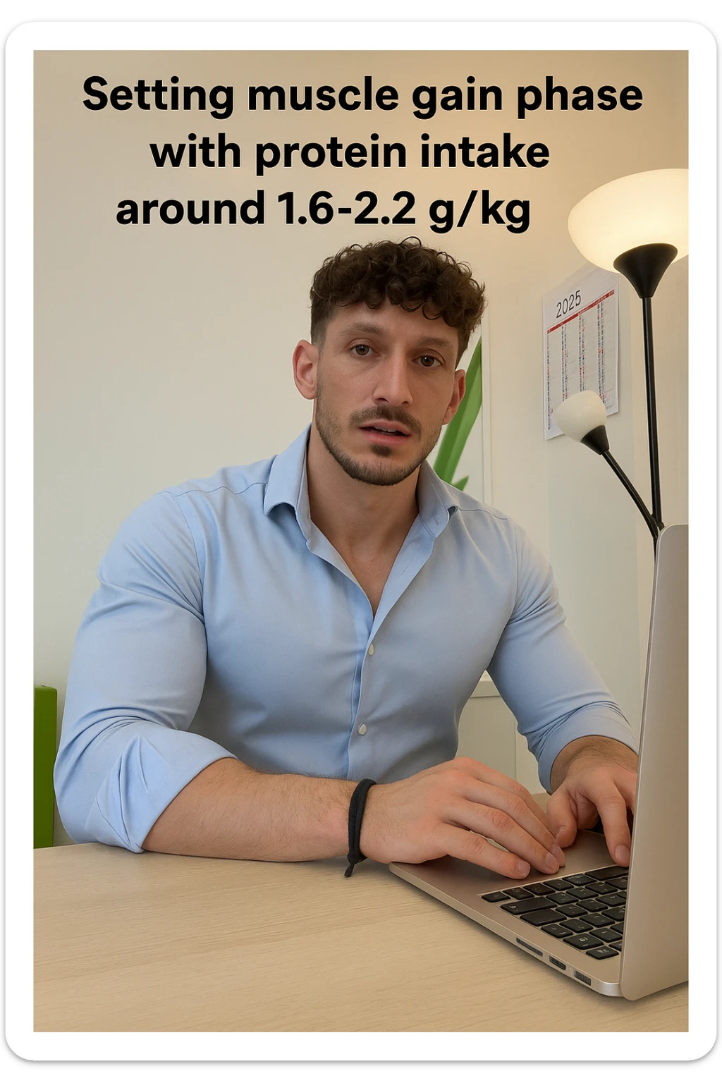 Uomo che imposta la sua fase di massa a proteine intorno 1.6 - 2.2g per kg sticker