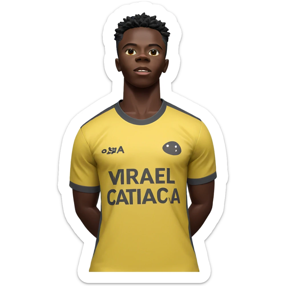 dark-skinned boy in sportswear sticker