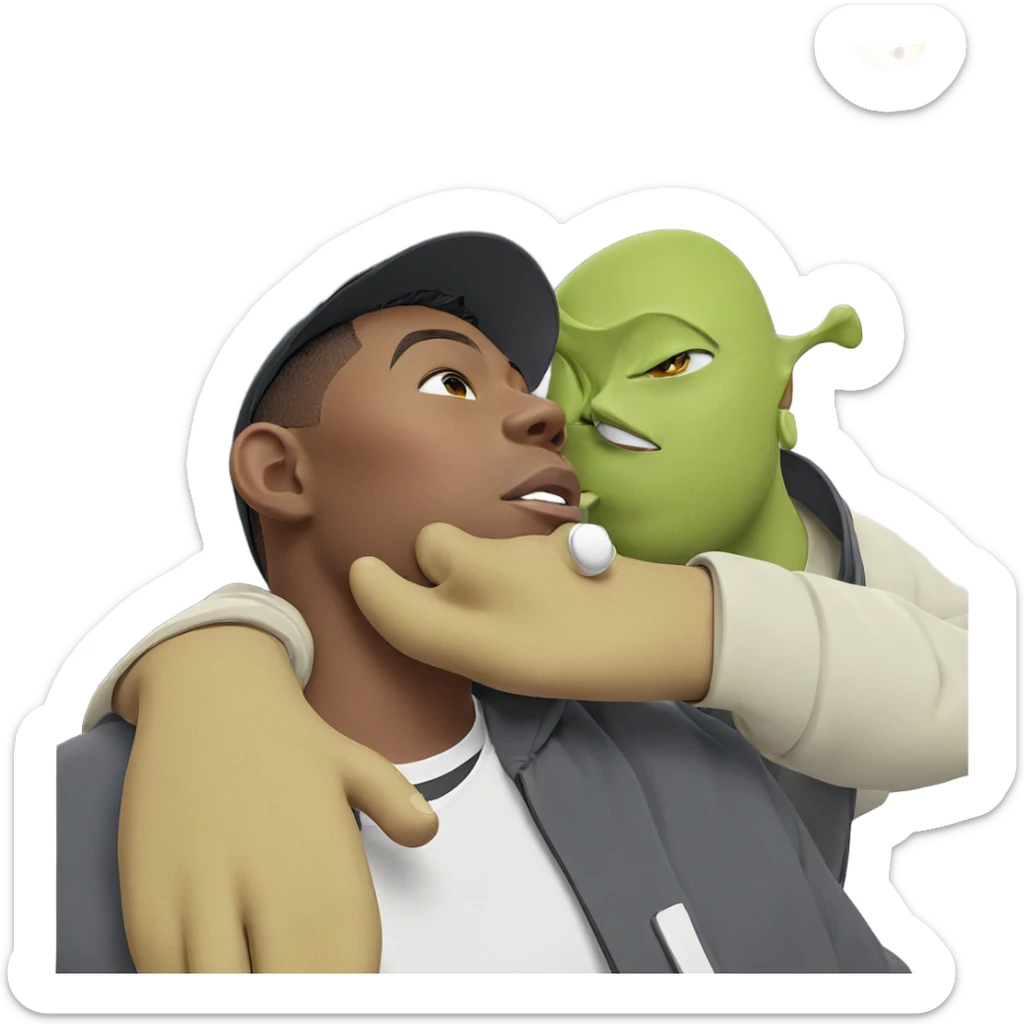 boys with colored skin parody sticker