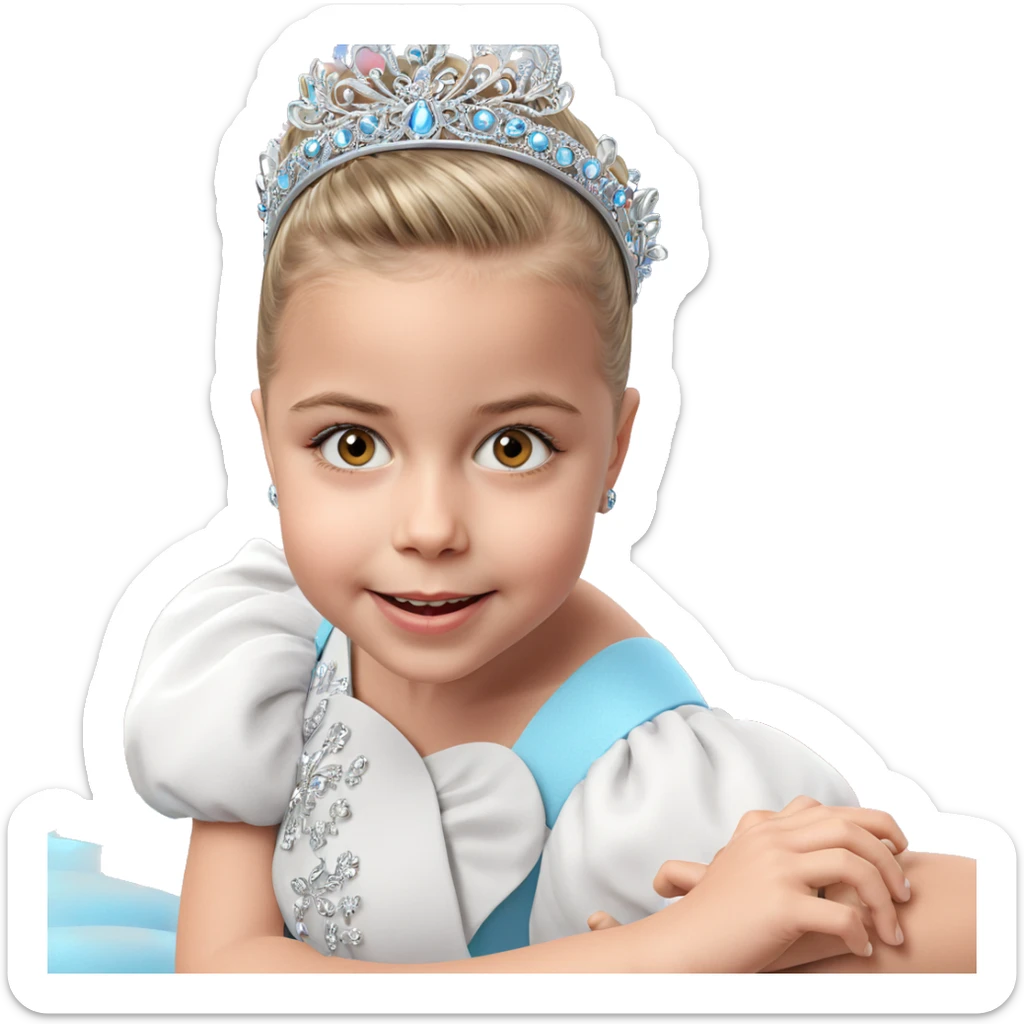 elegant girl with tiara sticker