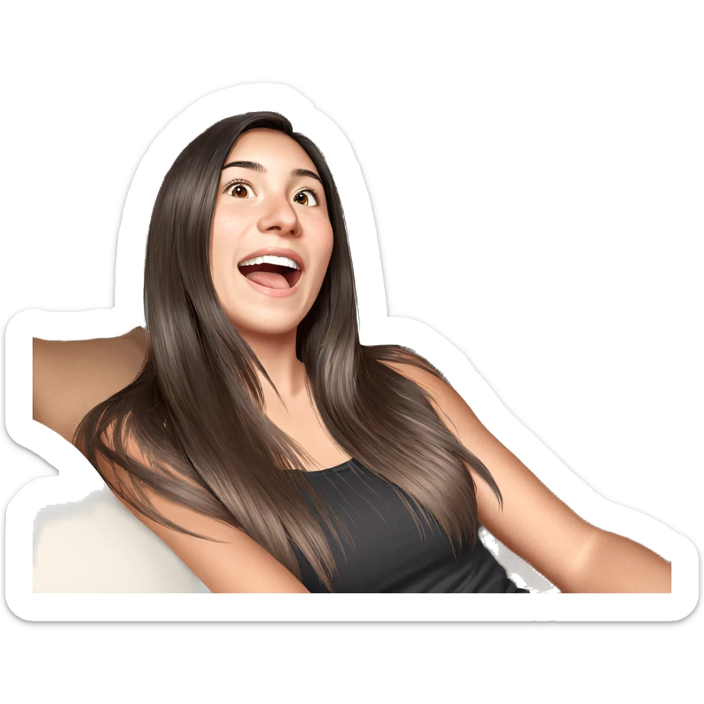 realistic portrait of girl sticker