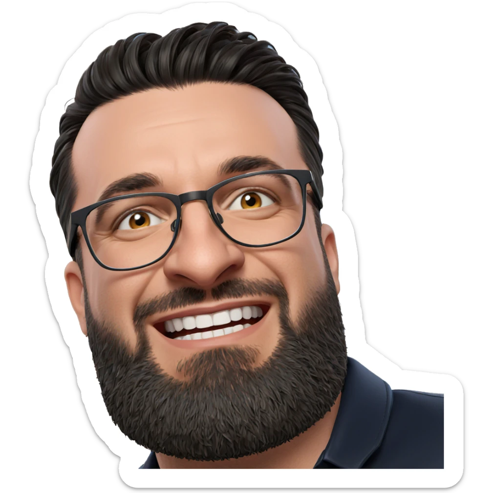 realistic portrait of a male sticker