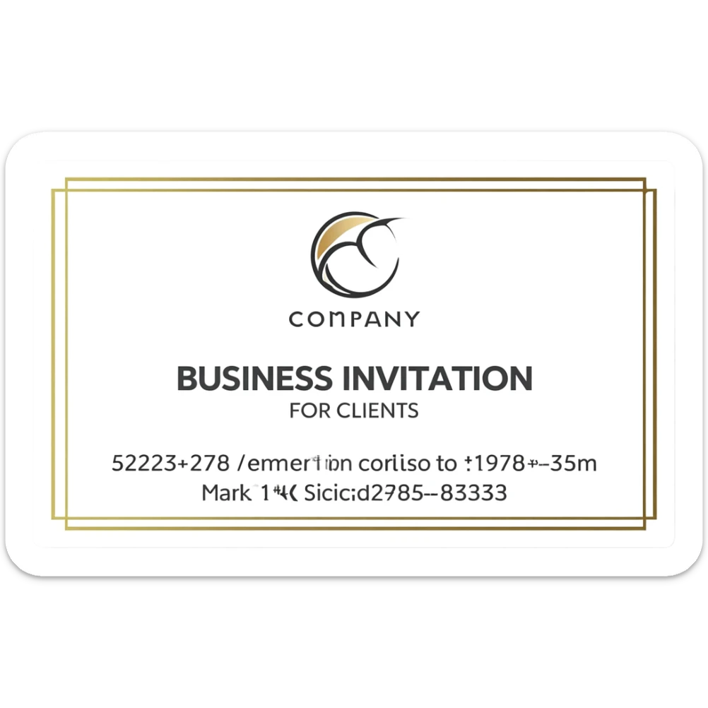 clients been invited for an event - very simple not to detailed sticker