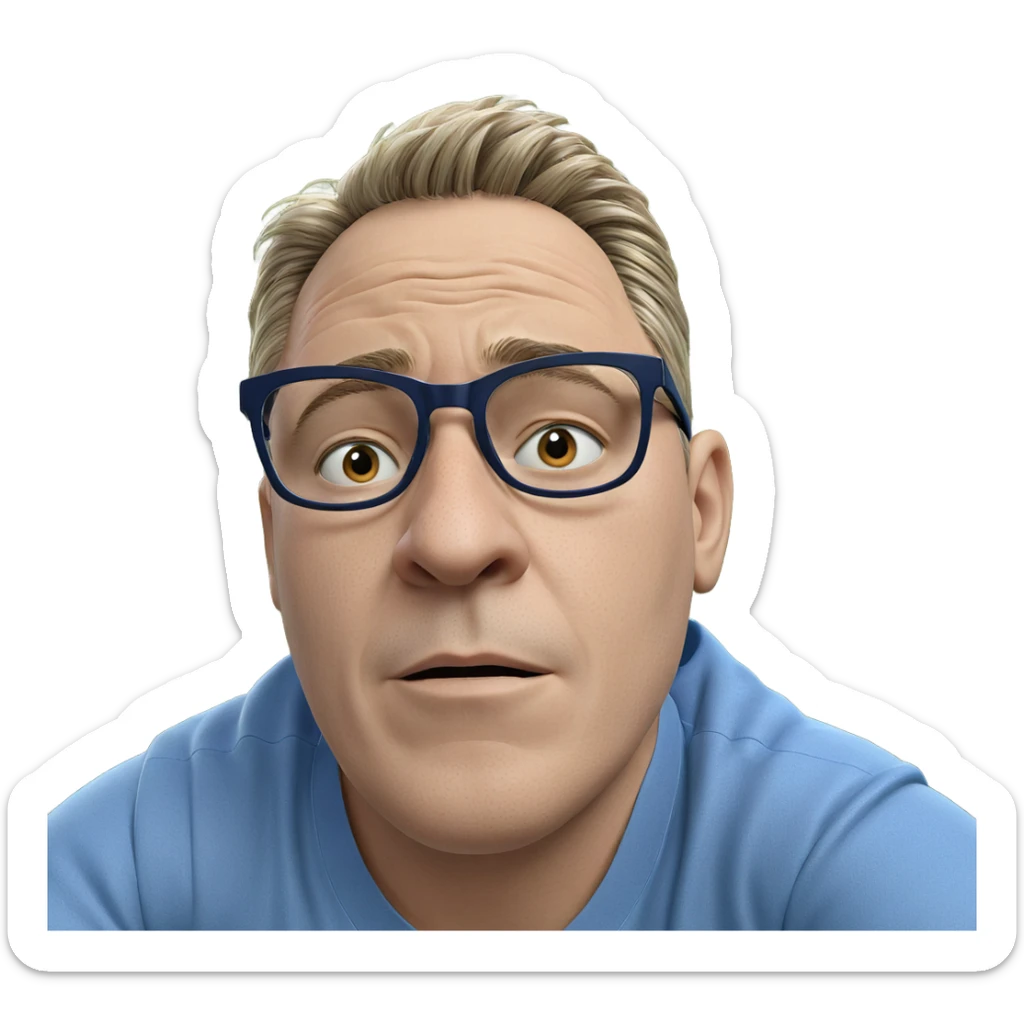 blue shirt portrait of boy sticker