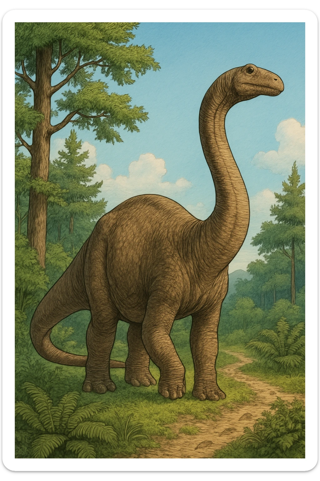 Brontosaurus sticker