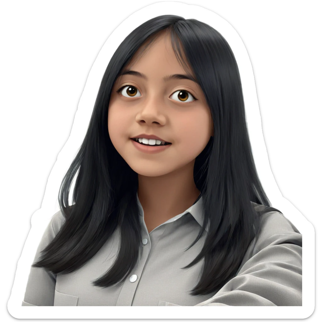 girl in collared shirt sticker