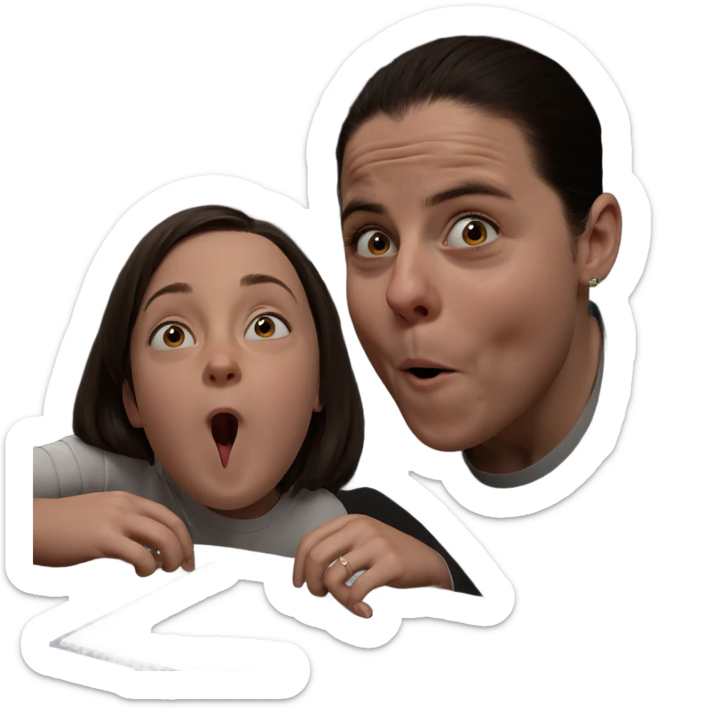 curious children indoors portrait sticker