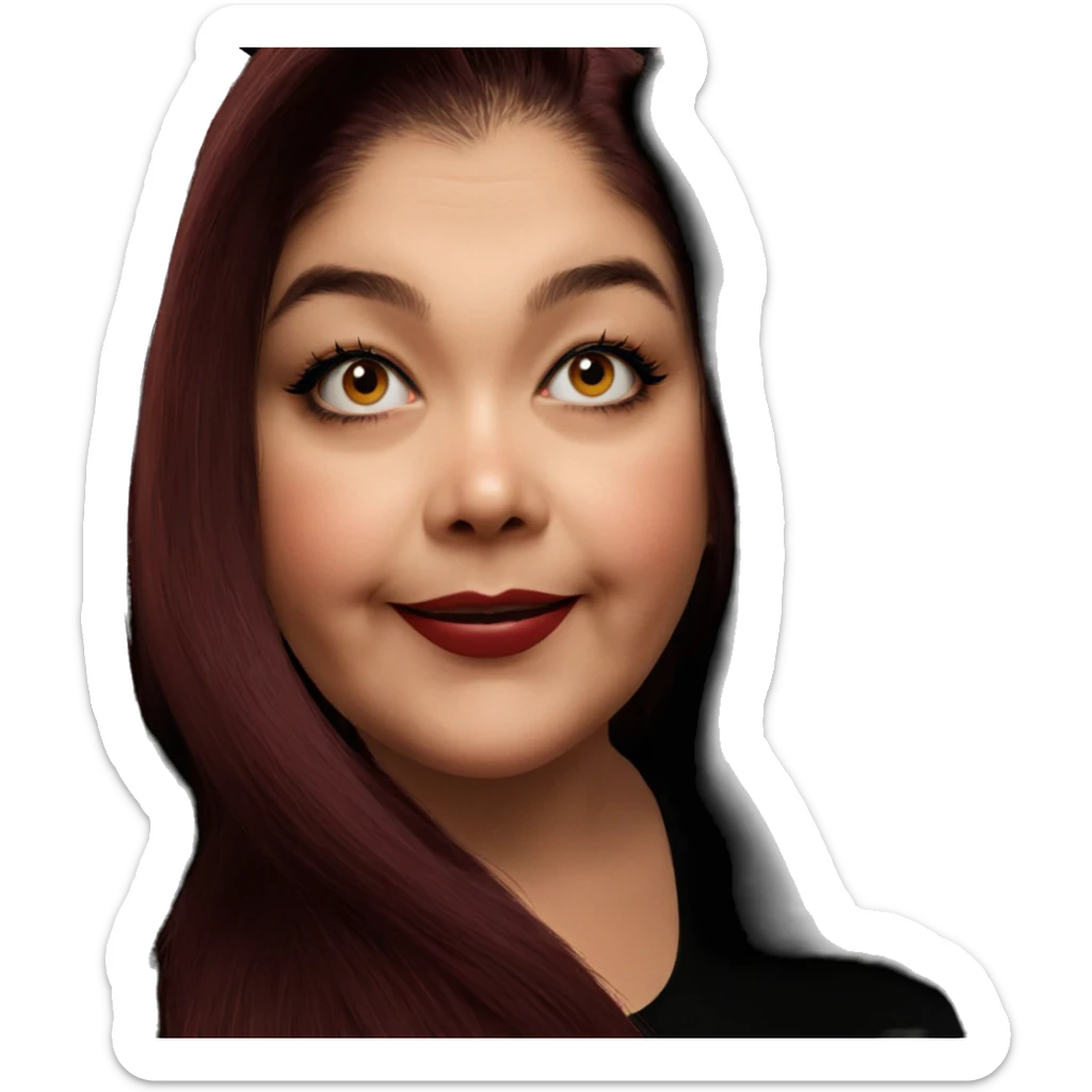 smiling girl with animal ears sticker