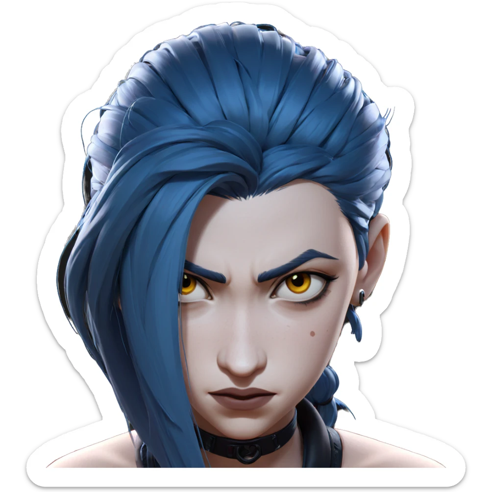 jinx in simple portrait sticker
