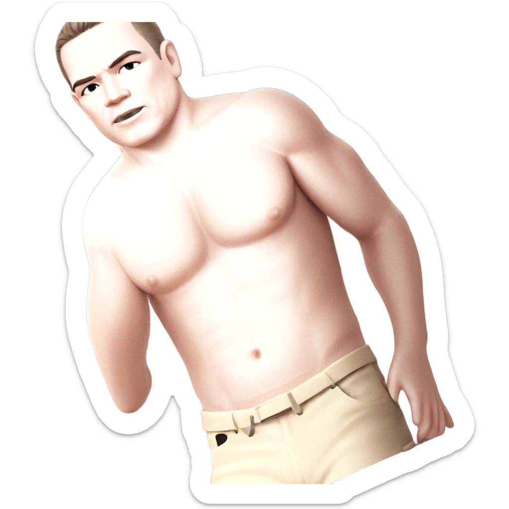 stylish solo male portrait sticker