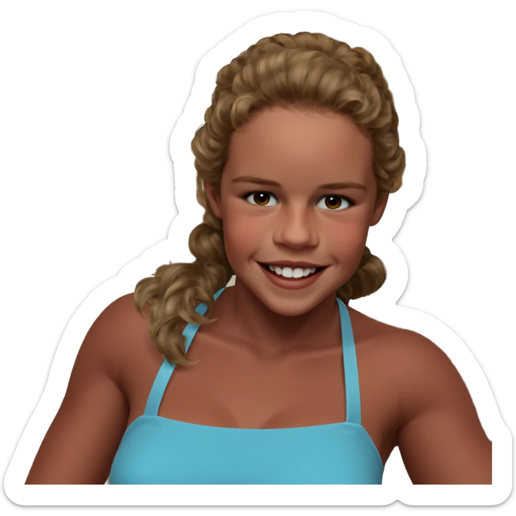 smiling crossdresser indoors meme sticker