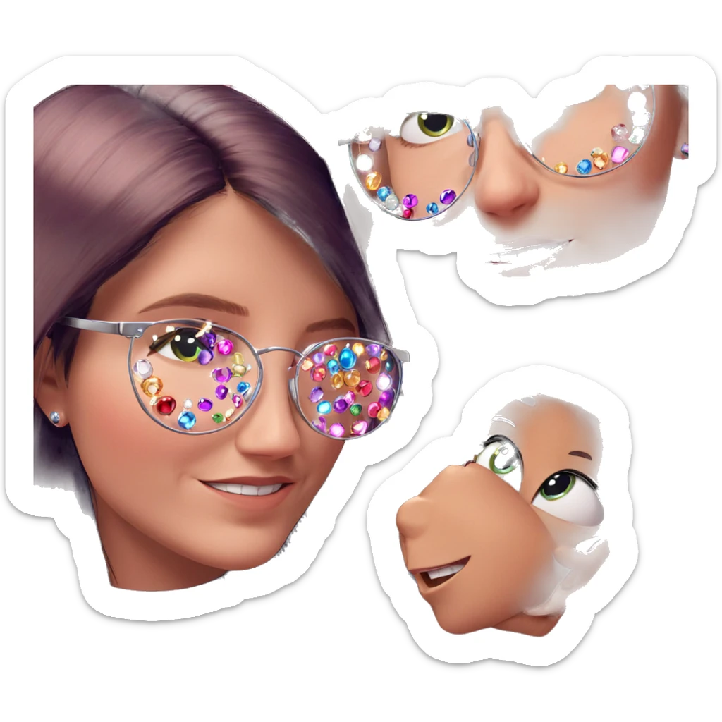 group of friends with gems sticker