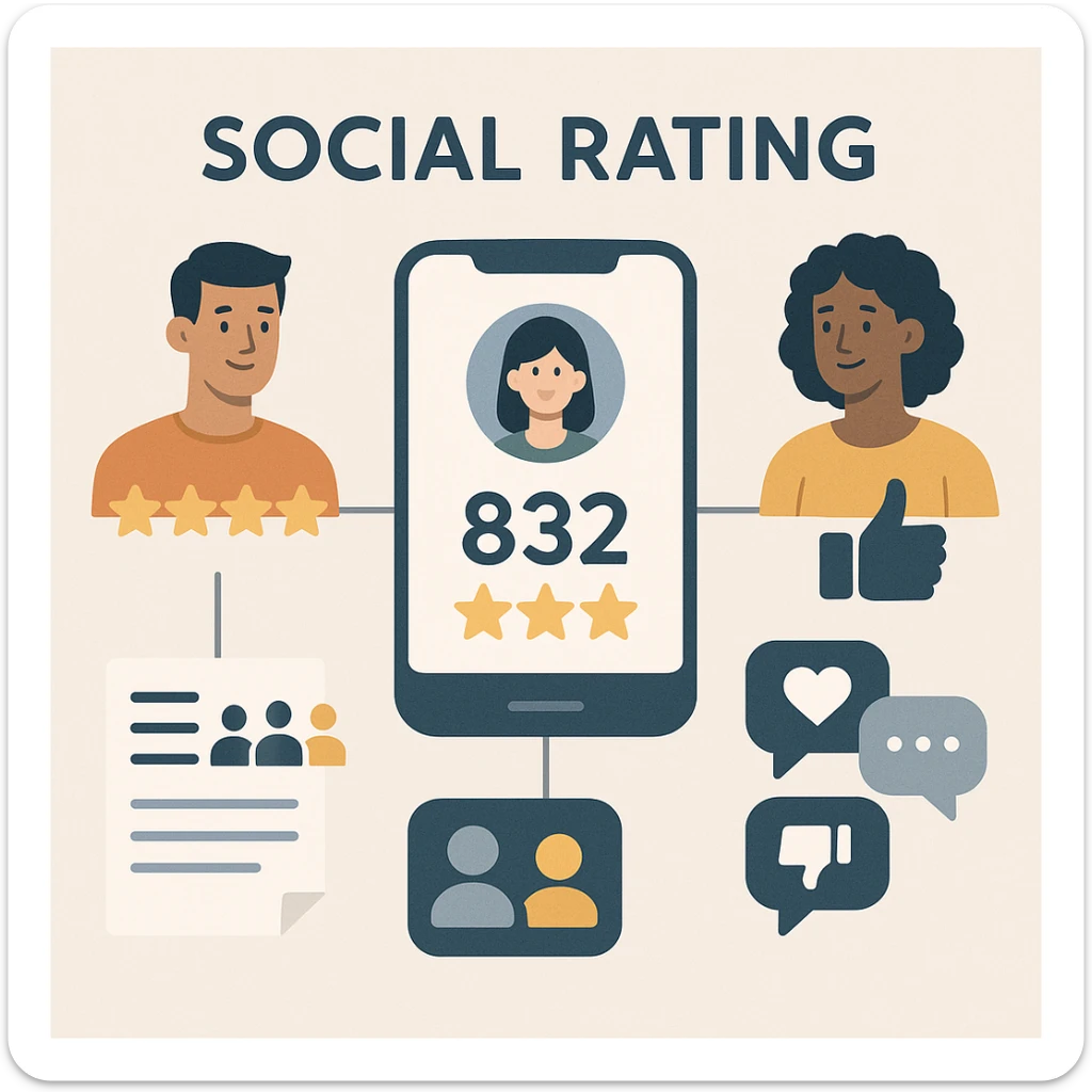 Social rating sticker