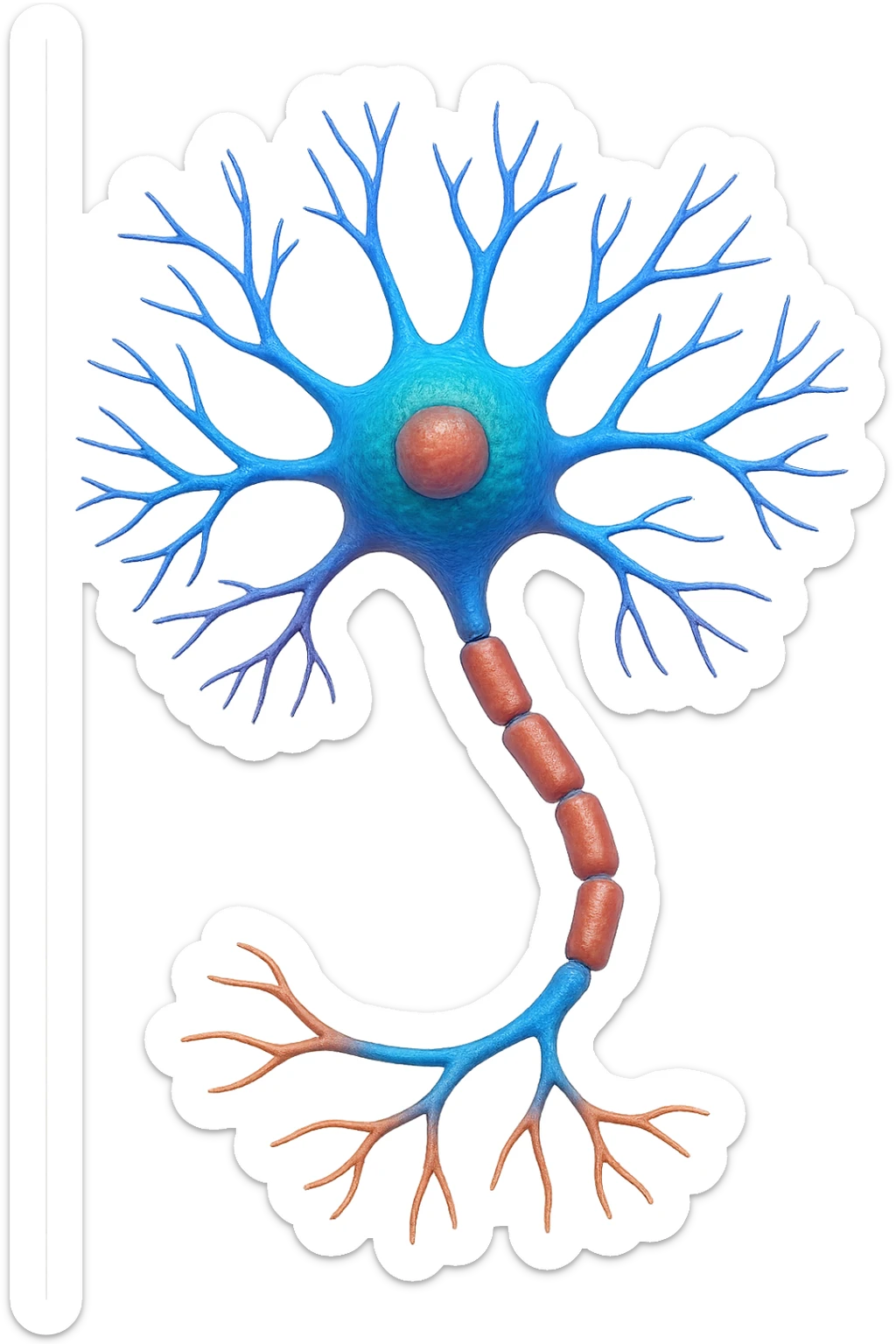 neurone umano 3d sticker