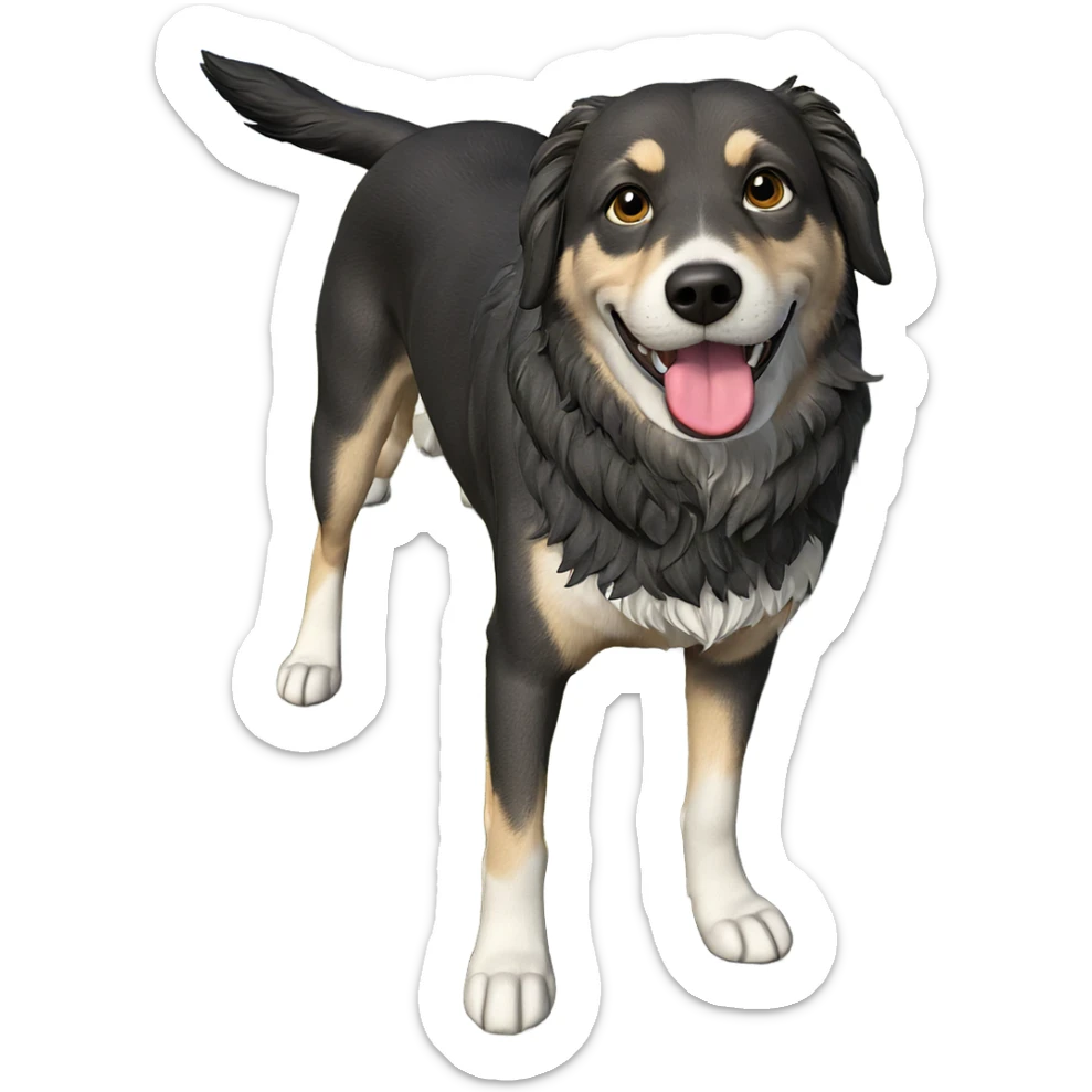 realistic dog in nature sticker