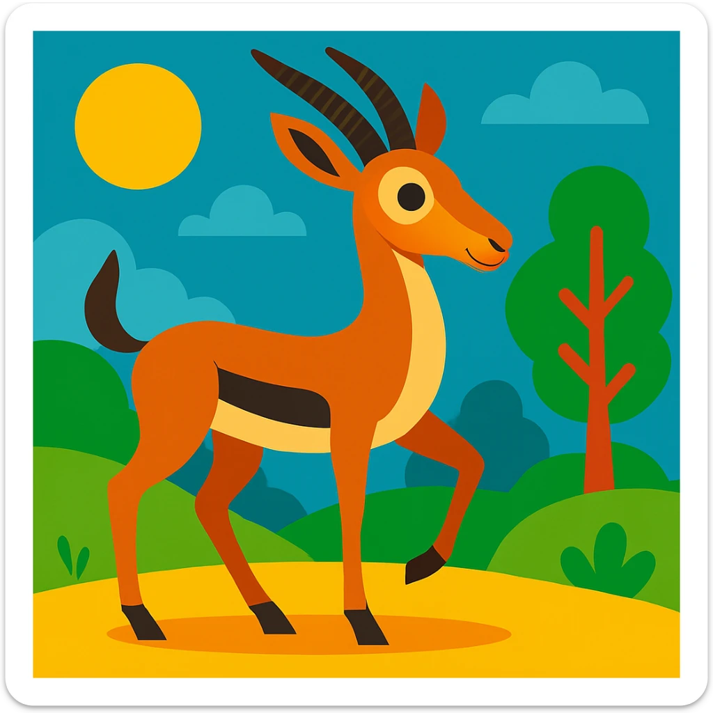Gazelle sticker