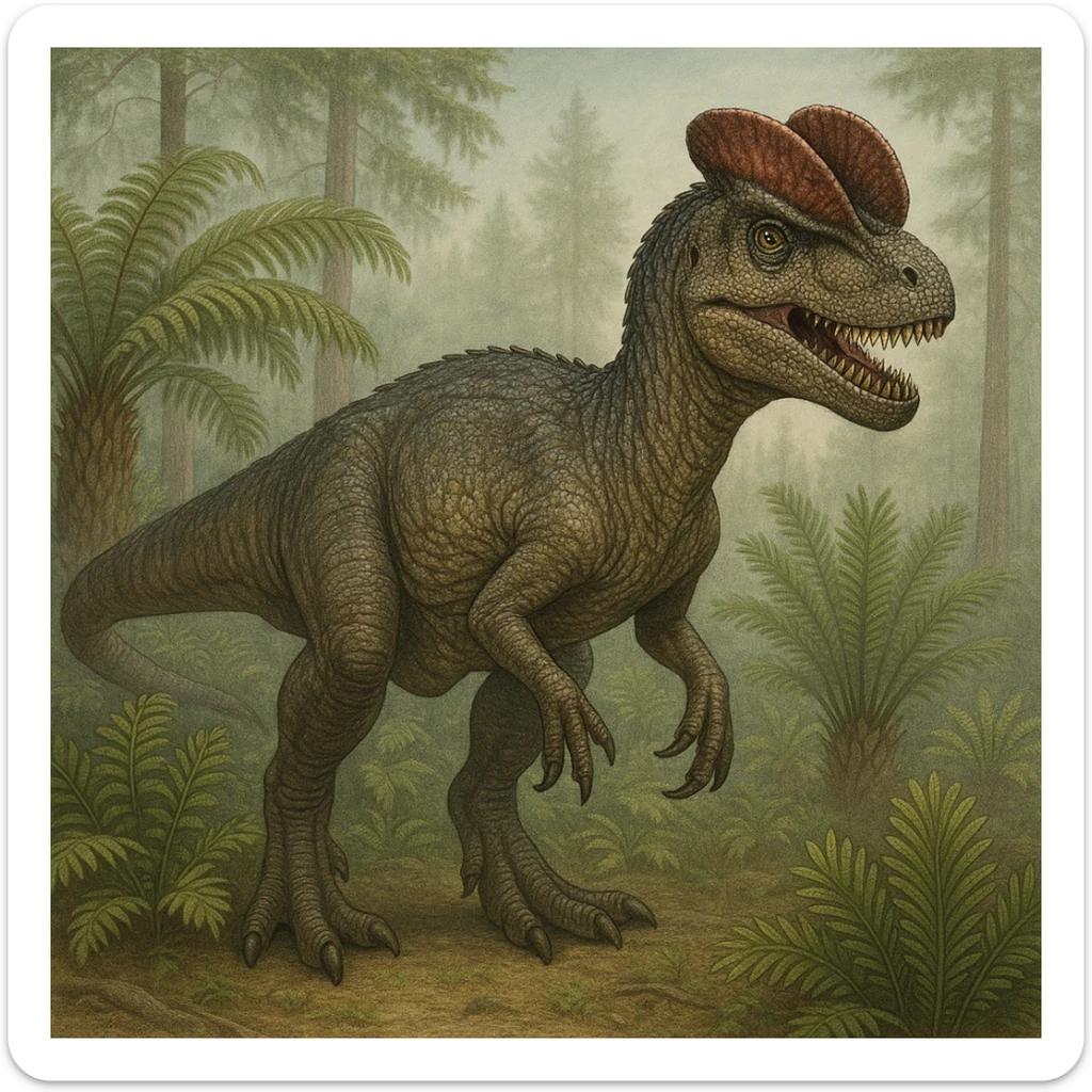 Dilophosaurus sticker