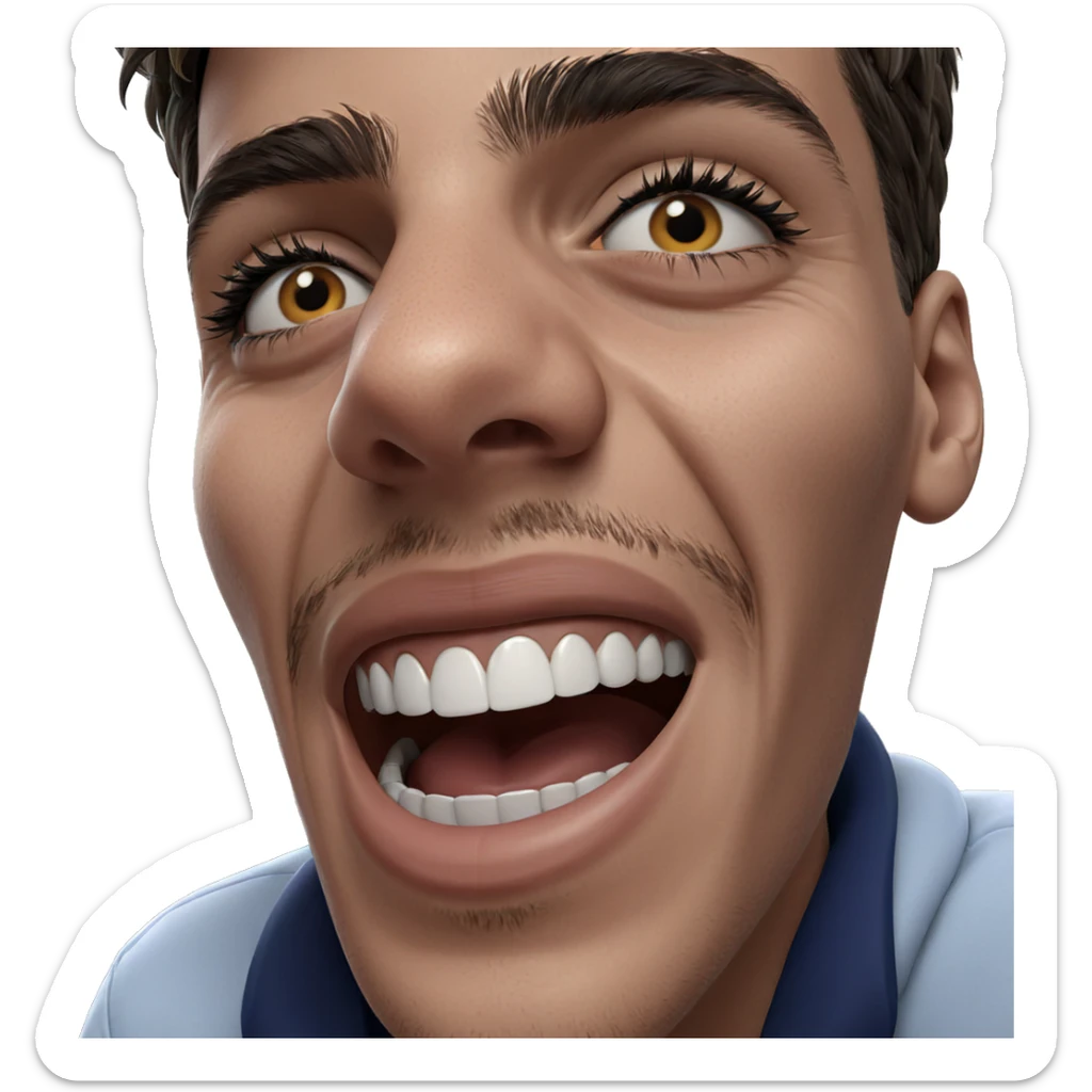 realistic portrait of boy sticker