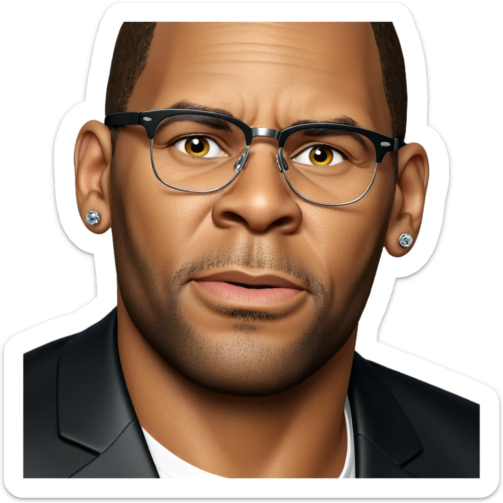 male portrait with earrings sticker