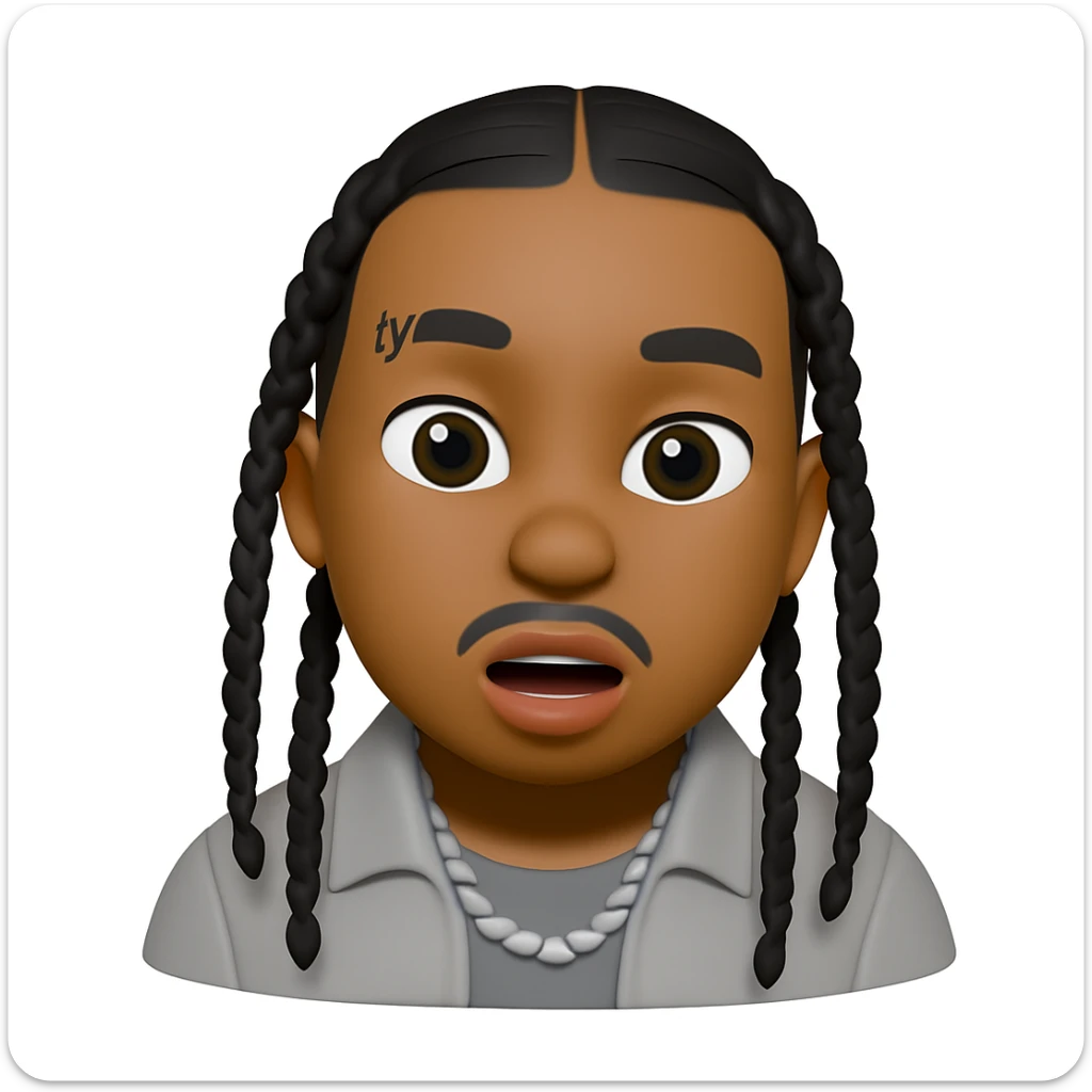 Convert this photo into a 3D emoji in the Apple style, closely resembling the original person, with the same hairstyle, facial features, and expression. The style should mimic Apple's 3D emoji look with smooth, rounded features and vibrant colors. sticker