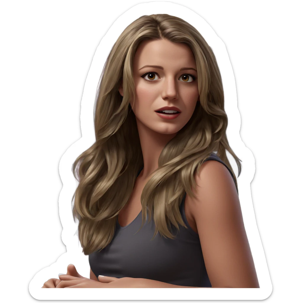 realistic portrait of girl sticker