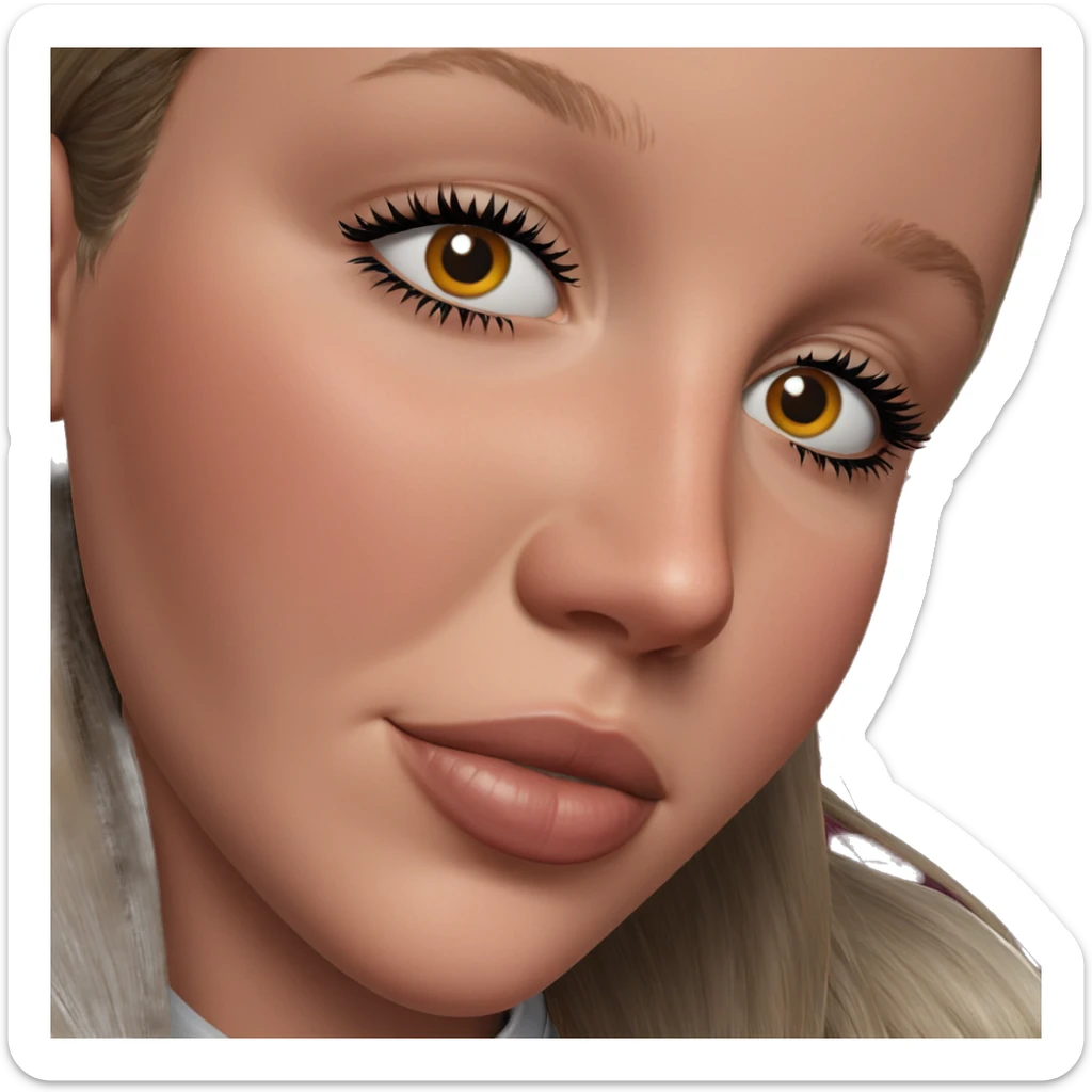 realistic portrait of girl sticker