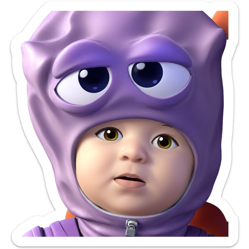 mysterious figure in spacesuit sticker