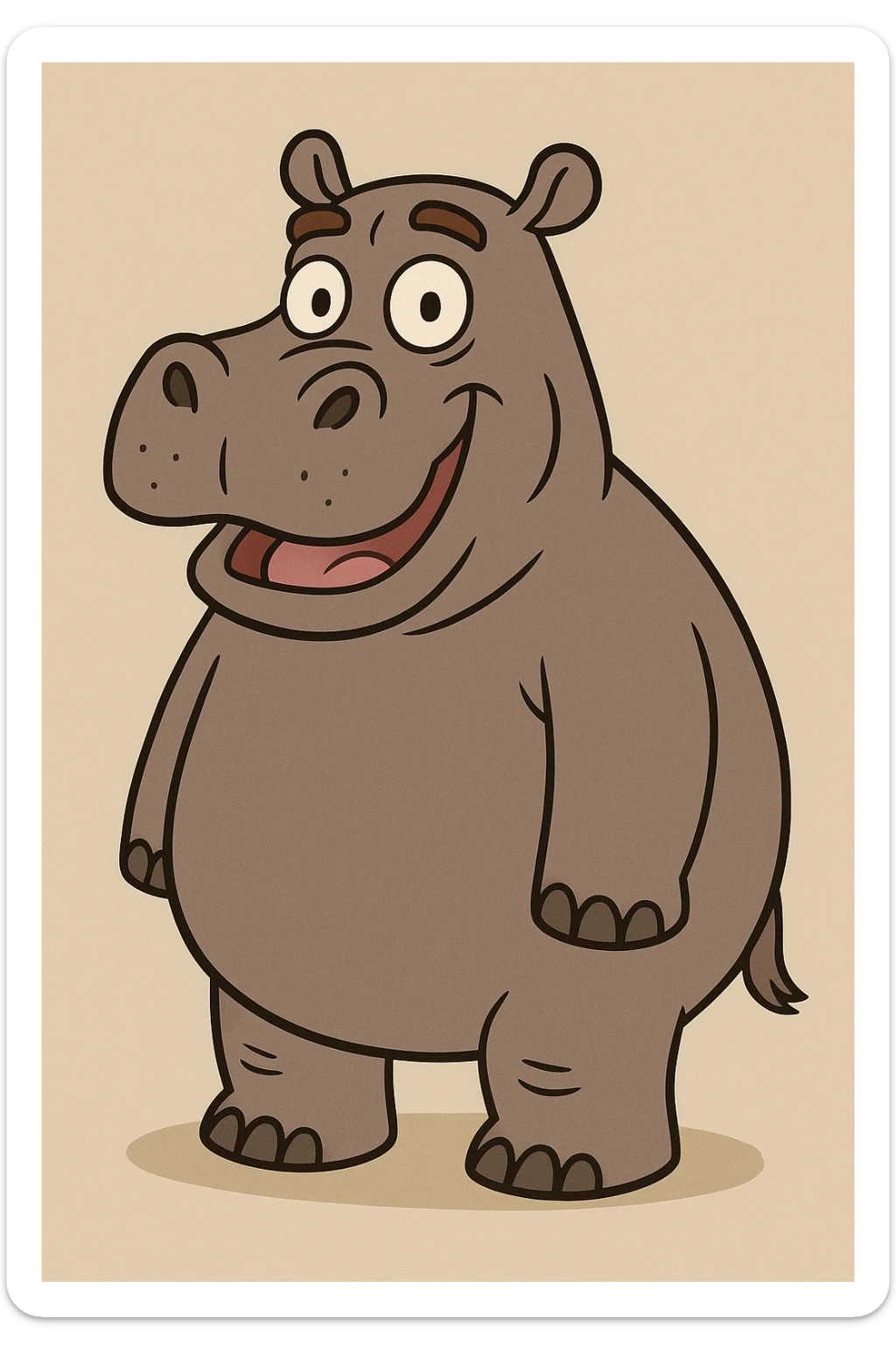 Hippopotamus sticker