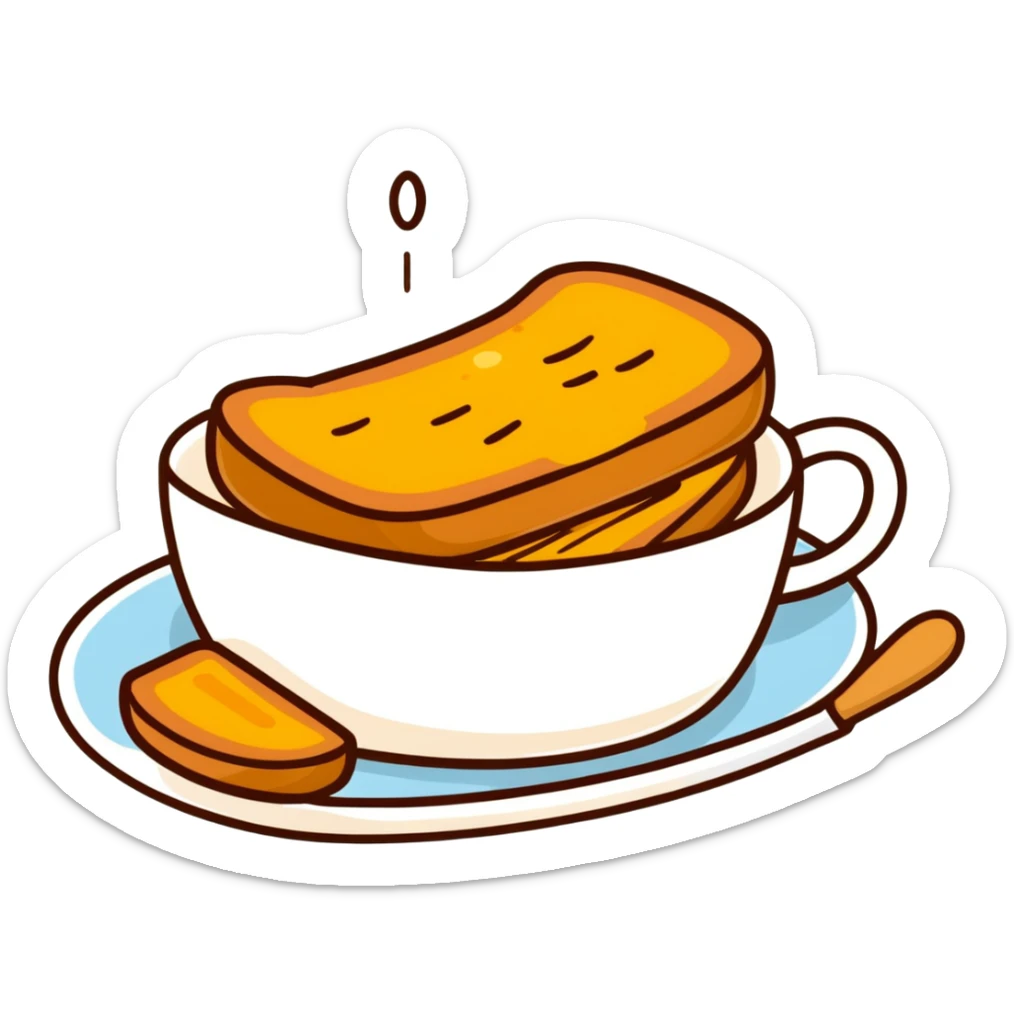 torrijas, Spanish Lenten dessert, bread soaked in milk and honey sticker