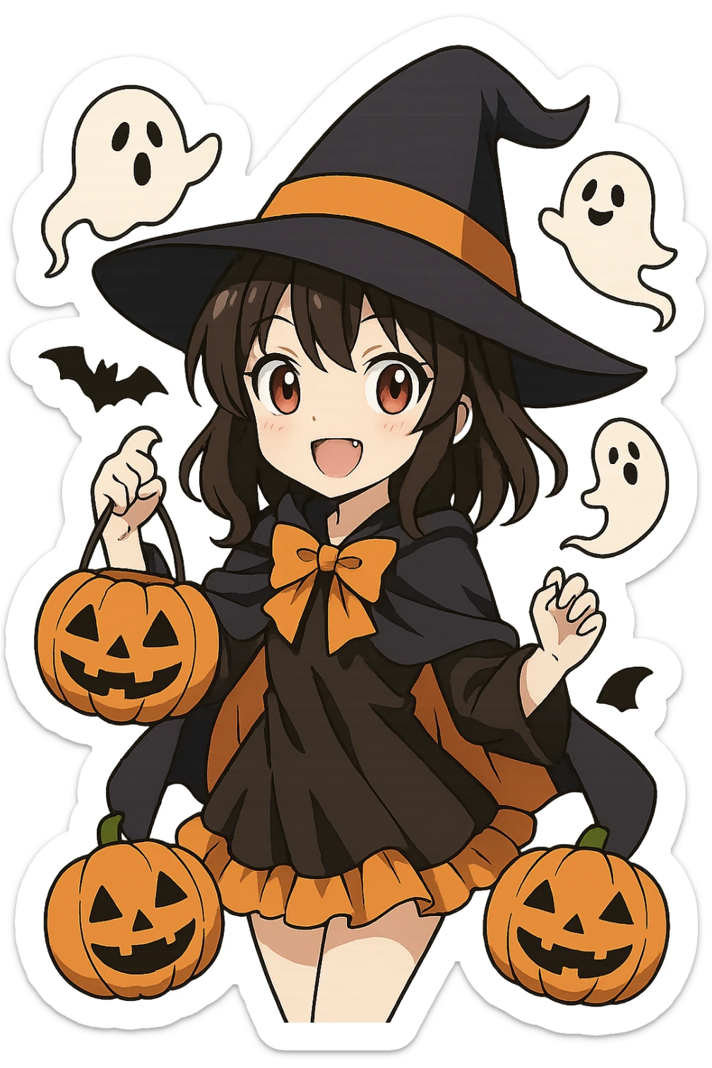 Halloween anime, remove background   sticker