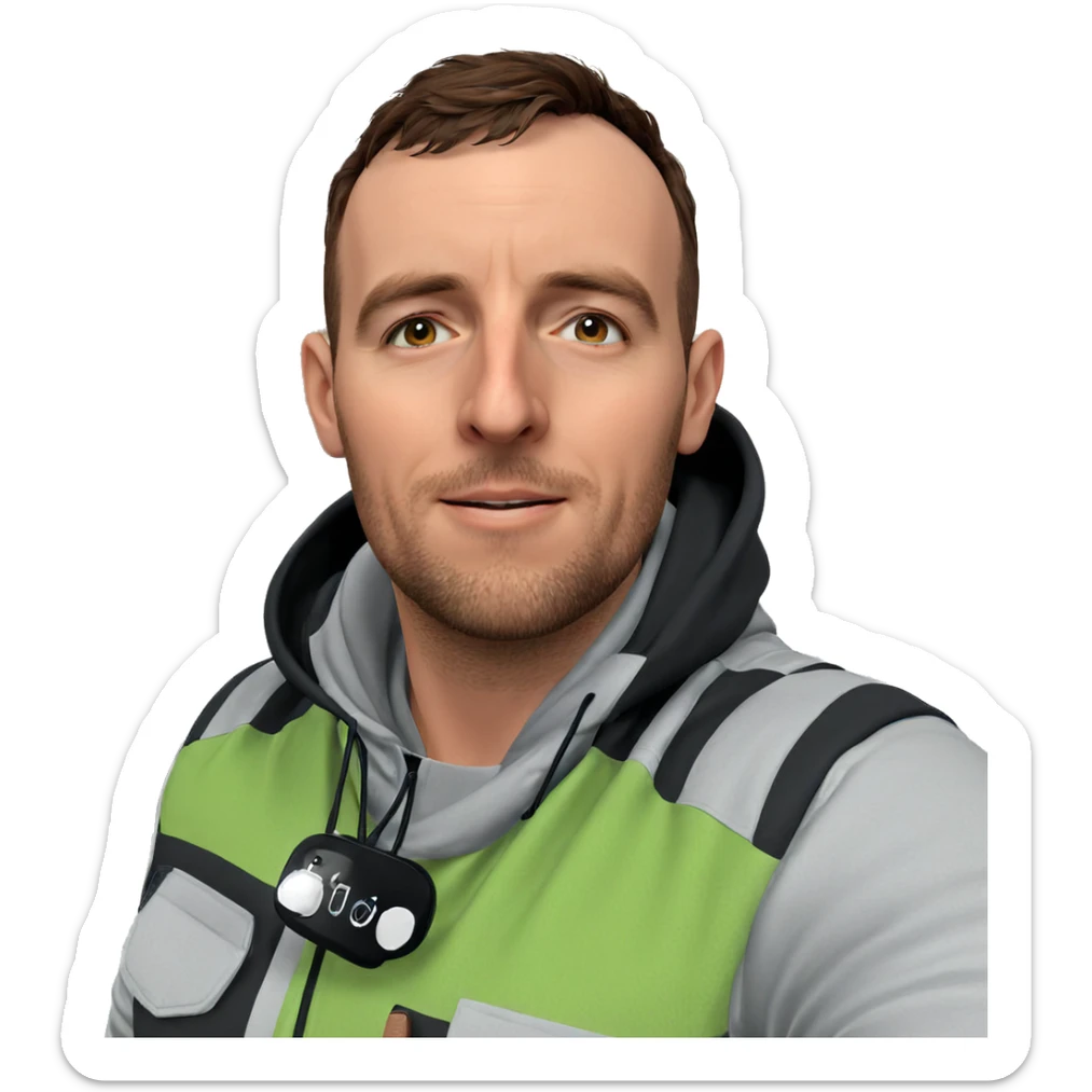 realistic portrait of a man sticker