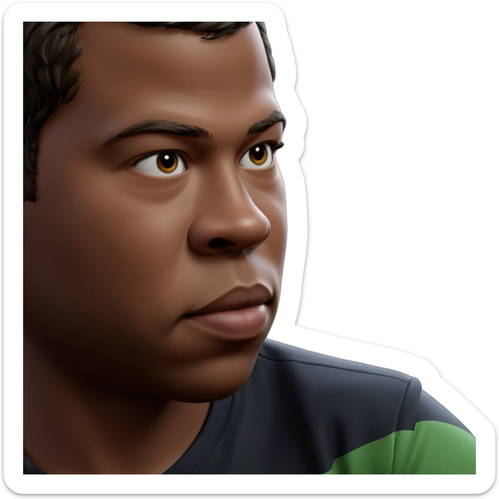 realistic portrait of a boy sticker