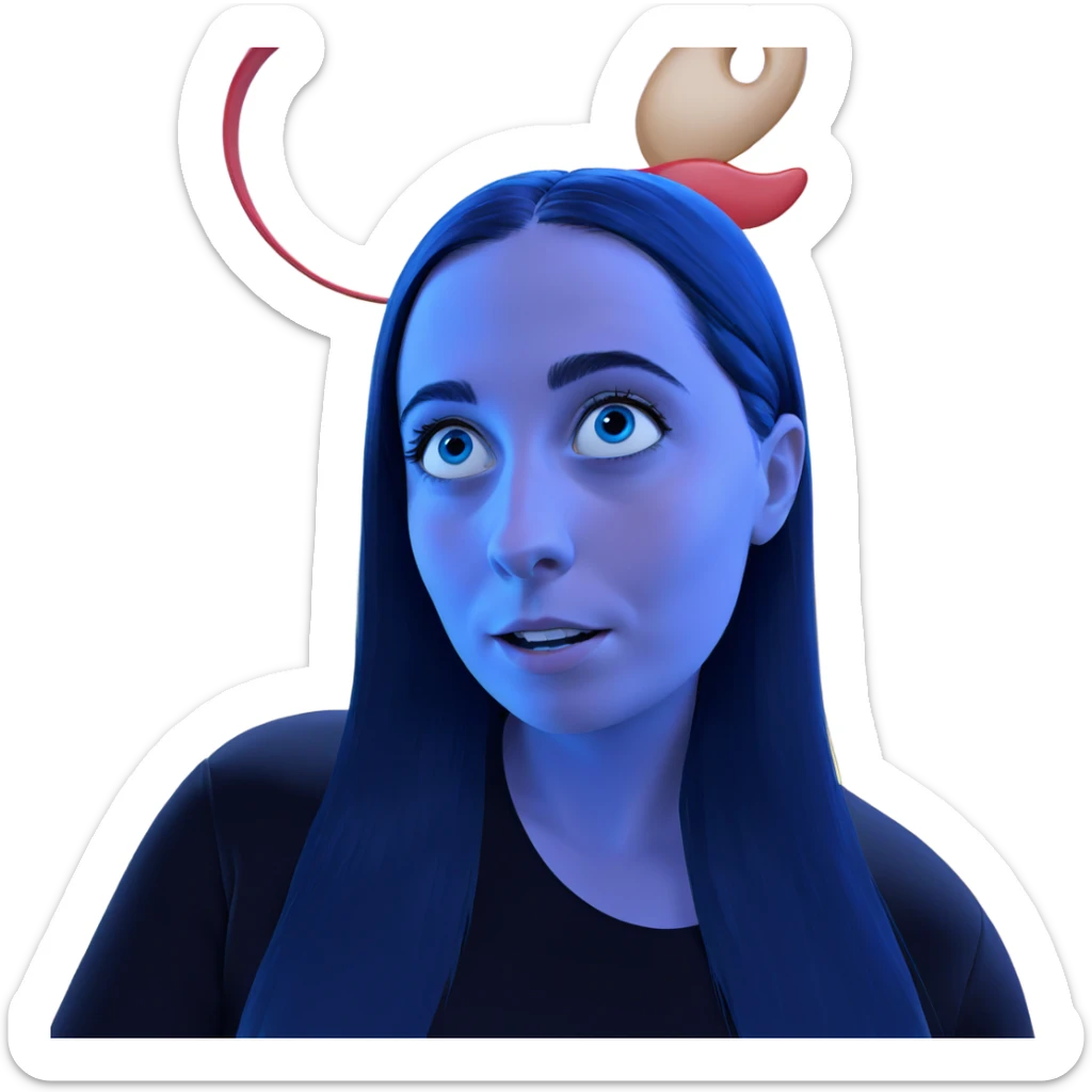 girl with blue eyes sticker