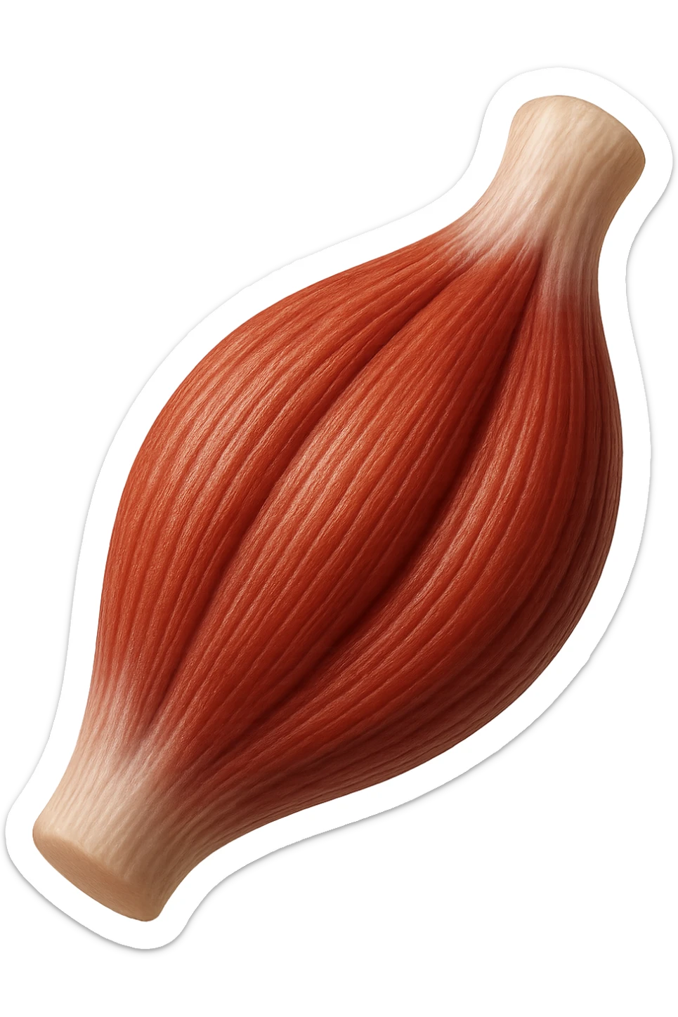 EMOJI STILE IPHONE 3D DI una porzione di tessuto muscolare umano anatomico realistico, FALLO MOLTO REALISTICO IN 3D sticker