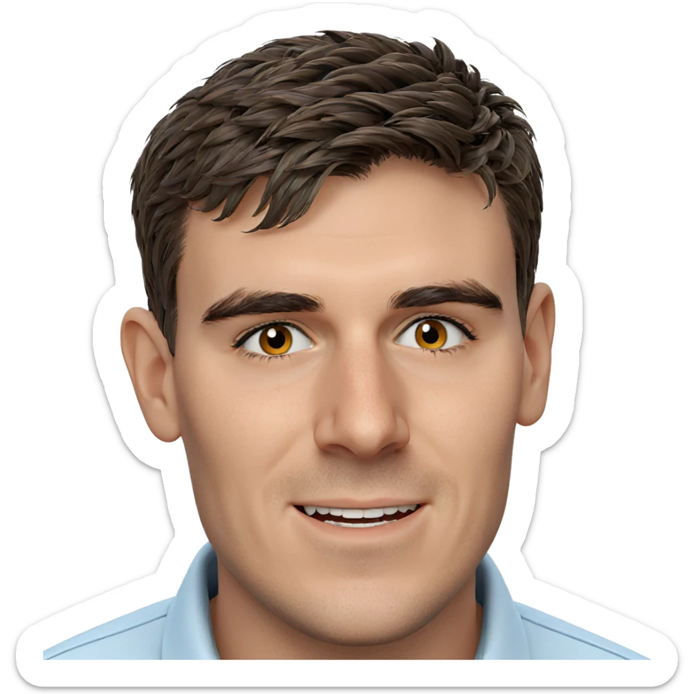 portrait of a smiling boy sticker