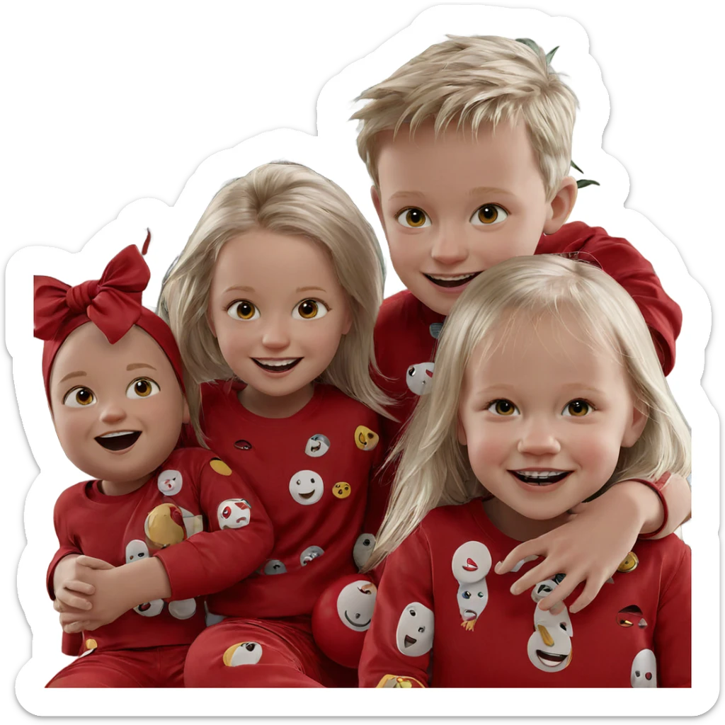 smiling group of friends portrait sticker