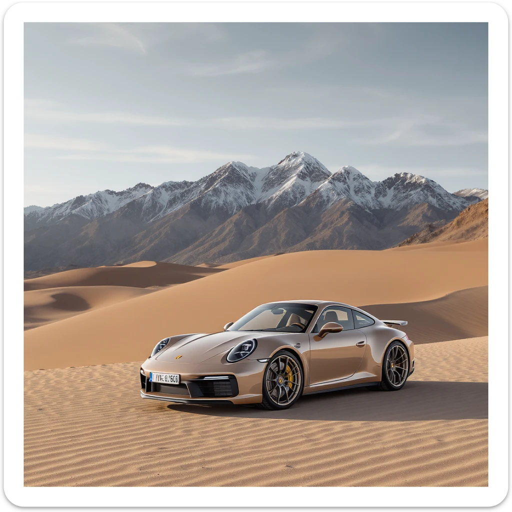 A modern desert mountain, wallpaper, modern, porsche 911 sticker