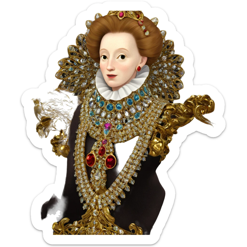 gemstone elegance in fine art sticker