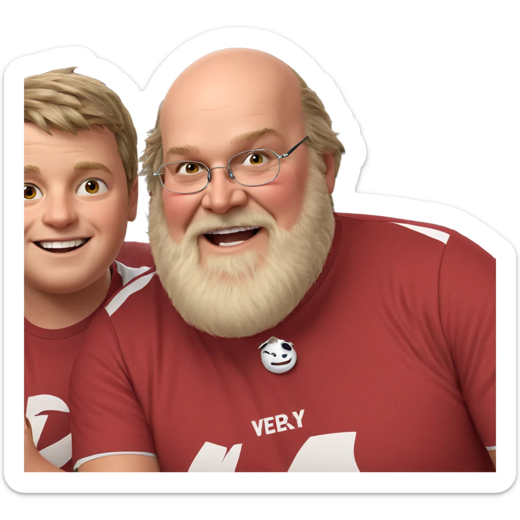two boys smiling together sticker
