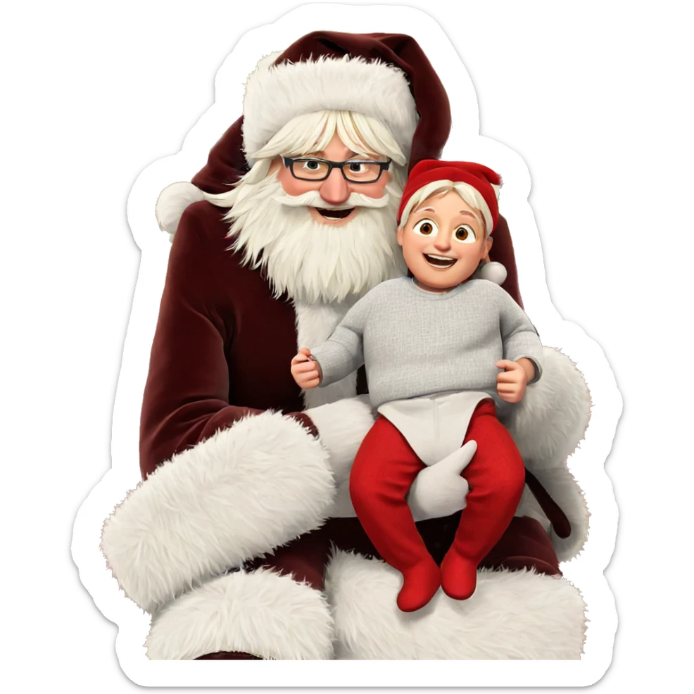 christmas joy with food and family sticker