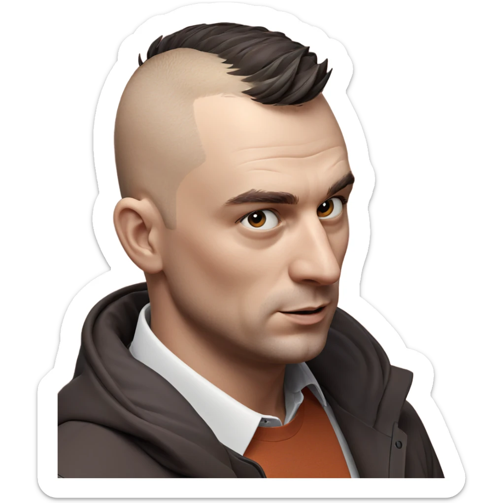 portrait of a solo boy sticker