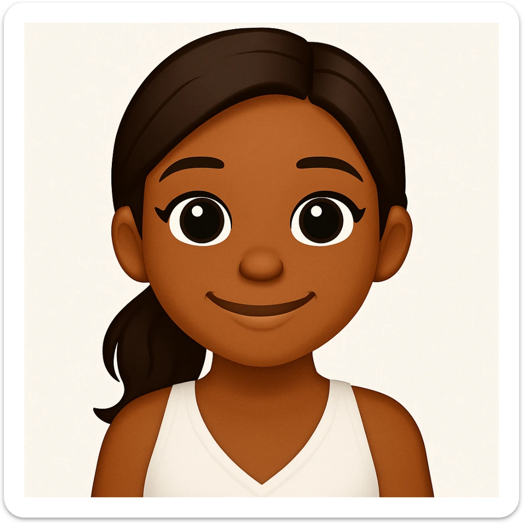 turn the second man in emoji style of the 1st image, match the facial features and match dressing style of the 2nd image, she is wearing white tank top lose sticker